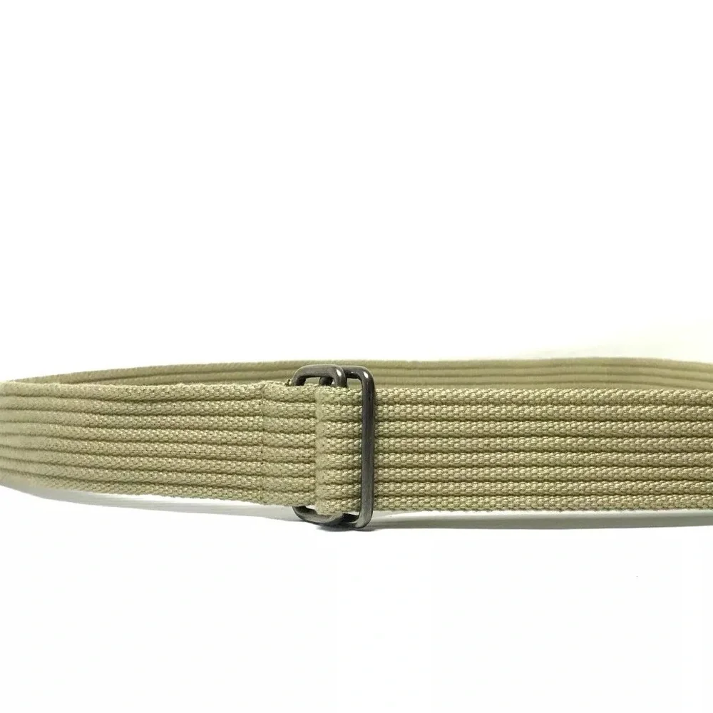 D02.5 Men's Belt Brown 52-54 Canvas Woven D Ring Casual Belt Men